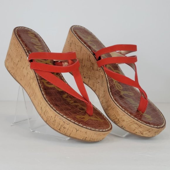Sam Edelman Shoes - SAM EDELMA rasha wedges sandal red Sz 8.5